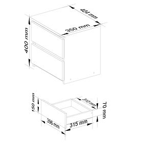 CREDENZA CL2 2SZ CLP PK ROVERE SONOMA