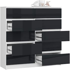 CREDENZA K120 10 CASSETTI CLP PK GRAFITE LUCIDO