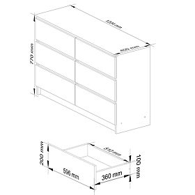 CREDENZA K120 6SZ CLP PK ROVERE SONOMA