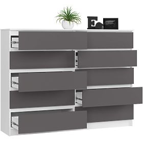 CREDENZA K160 10CAS CLP PK BIANCA / GRIGIA