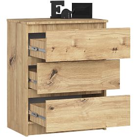 CREDENZA K60 3 CASSETTI CLP PK ROVERE ARTISAN