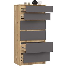 CREDENZA K60 6SZ CLP PK ROVERE ARTISAN / GRIGIO