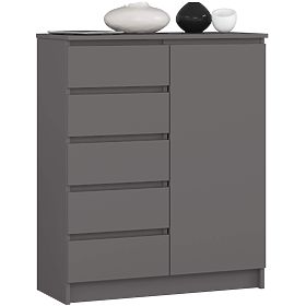 CREDENZA K80 1D 5SZ PK GRIGIO GRAFITE