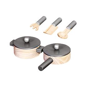 Cucina in legno Amelia con accessori