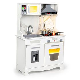 Cucina in legno per bambini con suoni e LED + accessori ECOTOYS