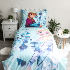 Biancheria da letto con effetto luminoso Frozen 140 x 200 cm + 70 x 90 cm, Sweet Home, Frozen