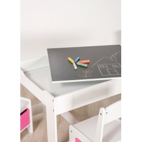 Tavolo per bambini Ourbaby con sedie con scatole rosa