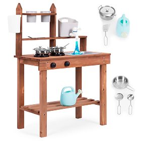 Cucina fangosa da esterno per bambini in legno di abete ECOTOYS