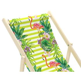 Sedia da spiaggia per bambini Fenicotteri e fiori tropicali