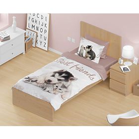 Biancheria da letto per bambini 140x200 cm + 70x90 cm Best friends