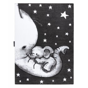 Tappeto per bambini PETIT - Elefante - grigio-bianco, F.H.Kabis