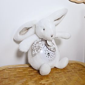 Doudou Carillon con proiezione Coniglietto bianco, Doudou et Compagnie Paris