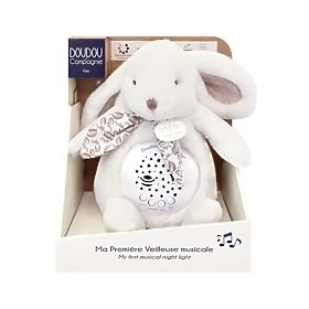 Doudou Carillon con proiezione Coniglietto bianco, Doudou et Compagnie Paris