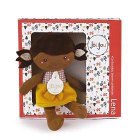 Doudou Jolijou Bambola Léna 16 cm gialla, Doudou Jolijou Paris