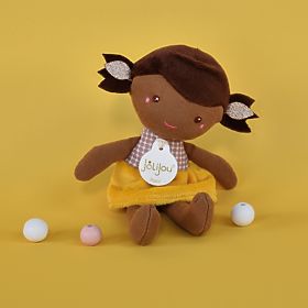Doudou Jolijou Bambola Léna 16 cm gialla, Doudou Jolijou Paris