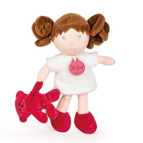 Doudou Jolijou Bambola Miss Blanche 21 cm, Doudou Jolijou Paris