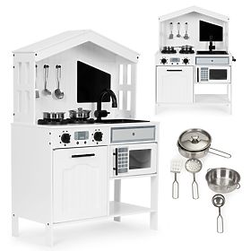 Cucina in legno per bambini forno fornelli microonde accessori ECOTOYS