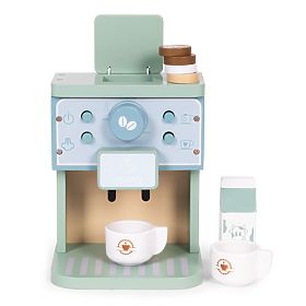 Macchina da caffè in legno per bambini set barista 8 pezzi ECOTOYS, EcoToys