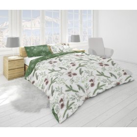 Biancheria da letto in cotone Ramoscelli 140x200 cm + 70x90 cm, Faro