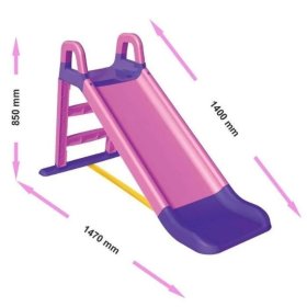 Scivolo per bambini Happy 140 cm - viola-rosa, Mabel