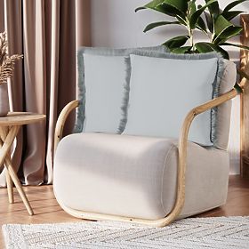 Fodera decorativa per cuscino CLEAR grigia con stampa boho velluto 45x45 ameliahome