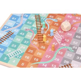 Gioco da tavolo reversibile Halama e Serpenti e Scale