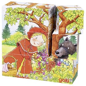 Goki Cubi di Legno Fiabe 9 pezzi