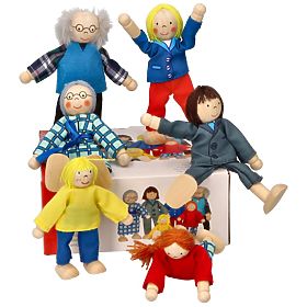 GOKI Famiglia - bambole in legno per casa delle bambole