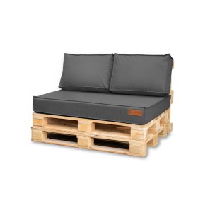 Set di cuscini per mobili pallet - Grigio scuro, FLUMI