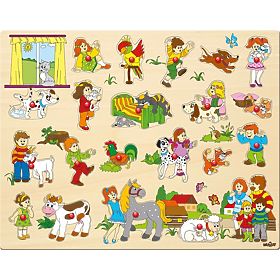Grande puzzle bambini e i loro animali