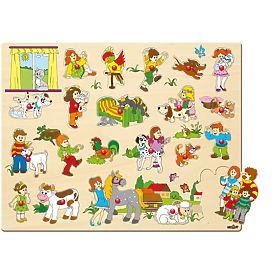 Grande puzzle bambini e i loro animali