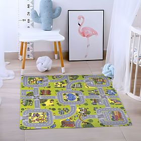 Grande tappetino in schiuma EVA per bambini Città 90,5x90,5 cm 21 pezzi ECOTOYS