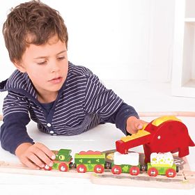 Gru per dinosauri su rotaia Bigjigs, Bigjigs Rail