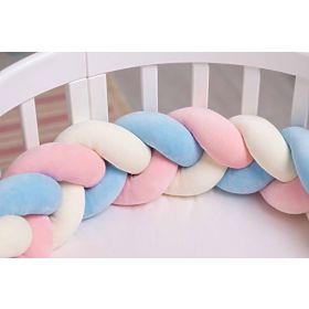 Guardrail intrecciato 240 cm - rosa con blu