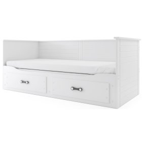 Divano letto HERMES per bambini con schienale - bianco, BMS