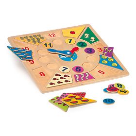 Il puzzle educativo Small Foot Insertion impara ore