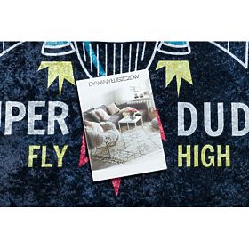 JUNIOR 52069.801 tappetino lavabile Razzo Spaziale per bambini antiscivolo - nero, F.H.Kabis