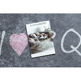 JUNIOR 52106.801 tappetino lavabile Alfabeto per bambini antiscivolo - grigio, F.H.Kabis