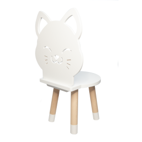 Tavolo per bambini con sedie - Cat - bianco, Ourbaby