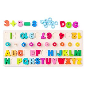 Lavagna didattica con lettere e numeri, Woodyland Woody