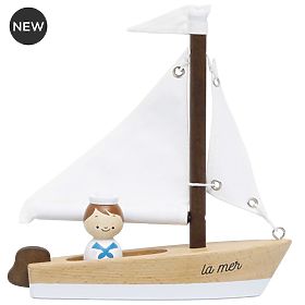 Le Toy Van Barca a vela in legno con capitano, Le Toy Van