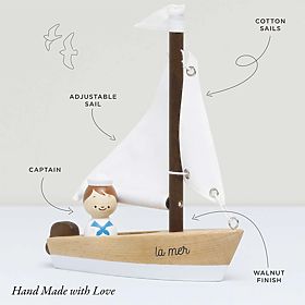 Le Toy Van Barca a vela in legno con capitano, Le Toy Van