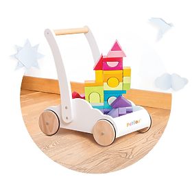 Le Toy Van Petilou Carrello con Blocchi Arcobaleno