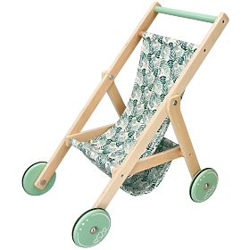 Leggero passeggino in legno per bambole