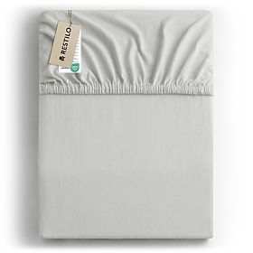 Lenzuolo AMBER colore bianco stile classico materiale jersey 80-90x200 DecoKing