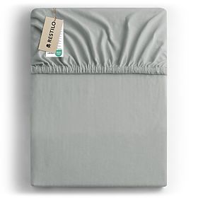 Lenzuolo AMBER colore grigio stile classico materiale jersey 200-220x200 DecoKing