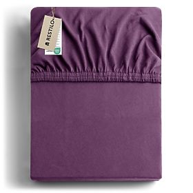 Lenzuolo AMBER colore viola stile classico materiale jersey 80-90x200 DecoKing