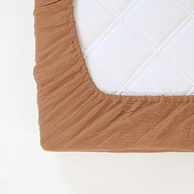 Lenzuolo in mussola Ourbaby 180x80 cm - toffee