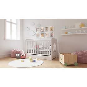 Lettino bimbo Zuza 140x70 cm con sponda imbottito