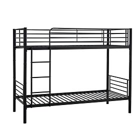 Letto in metallo a due piani BUNKY 200x90 cm - nero